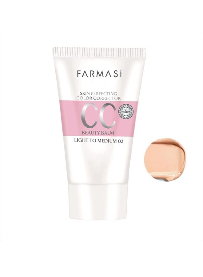 Farmasi CC Cream with Multi-Minerals, Pure, Natural and Flawless Finish, Great Results Every Time, Medium to Full Coverage, All-Day Hold, All Skin Types, SPF 25, 50 mL (Light to Medium)