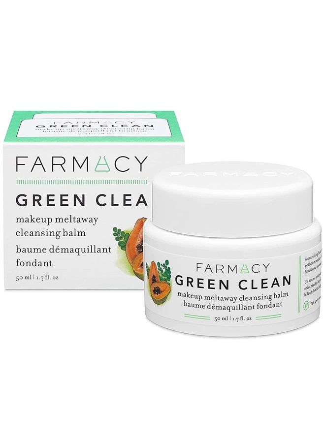 Natural Makeup Remover - Green Clean Makeup Meltaway Cleansing Balm Cosmetic - Travel Size 1.7 oz