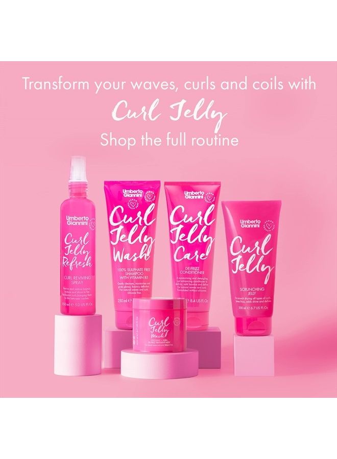 Curl Jelly Scrunching Jelly, Vegan & Cruelty Free Frizz Solution Gel for Curly or Wavy Hair, 200 ml
