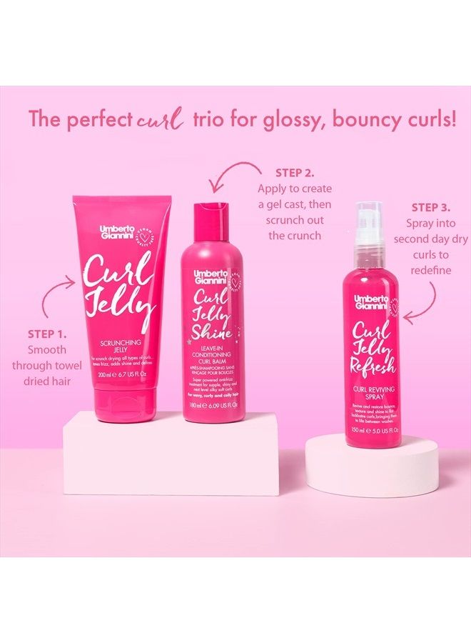 Curl Jelly Scrunching Jelly, Vegan & Cruelty Free Frizz Solution Gel for Curly or Wavy Hair, 200 ml
