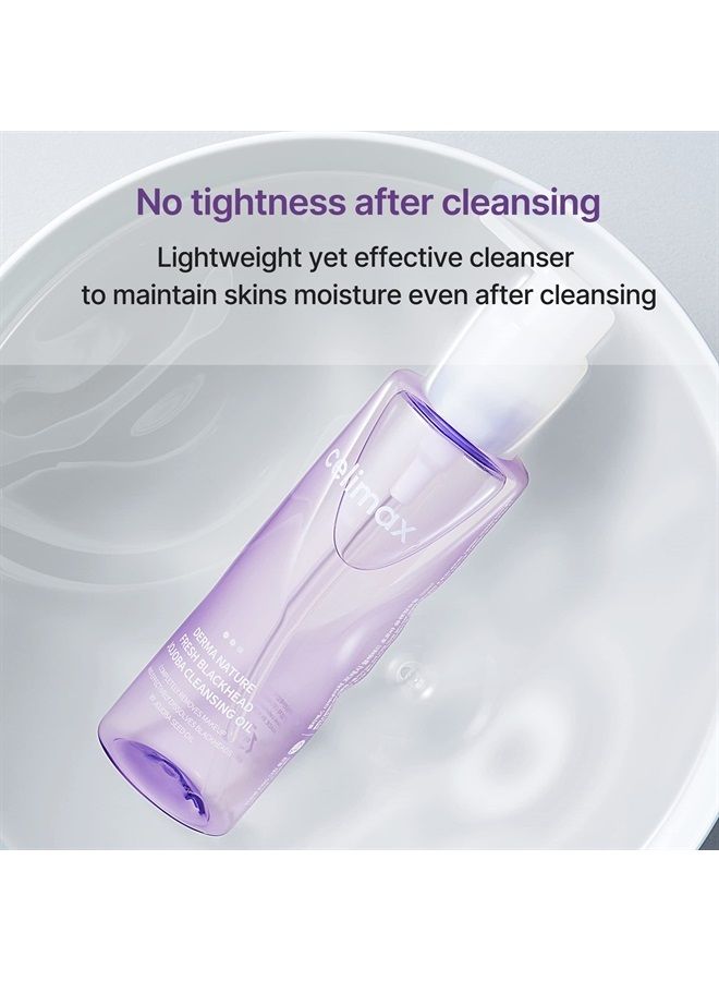 celimax Derma Nature Fresh Blackhead Jojoba Cleansing Oil - Light, Non-Greasy Makeup, Clogged Pores, Blackheads Dissolving Formula, 150 milliliter