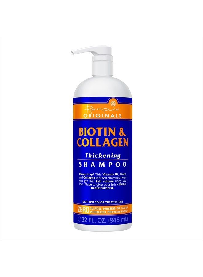 Renpure Originals Biotin & Collagen Thickening Shampoo, 32 Fl Oz (Pack of 1)