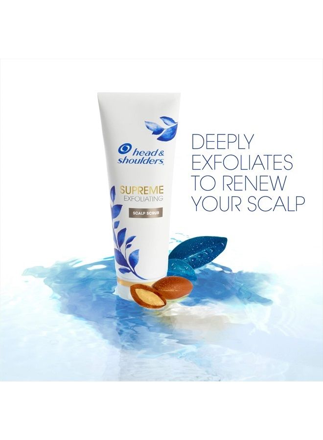 Head and Shoulders Supreme, Exfoliating Scalp Scrub Treatment, with Argan Oil and Vitamin E, 3.3 Fl Oz