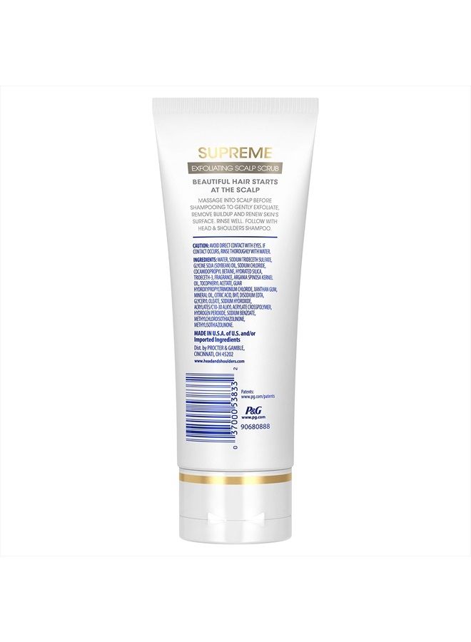 Head and Shoulders Supreme, Exfoliating Scalp Scrub Treatment, with Argan Oil and Vitamin E, 3.3 Fl Oz