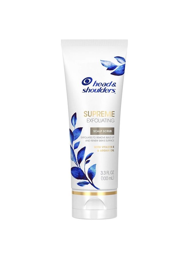 Head and Shoulders Supreme, Exfoliating Scalp Scrub Treatment, with Argan Oil and Vitamin E, 3.3 Fl Oz