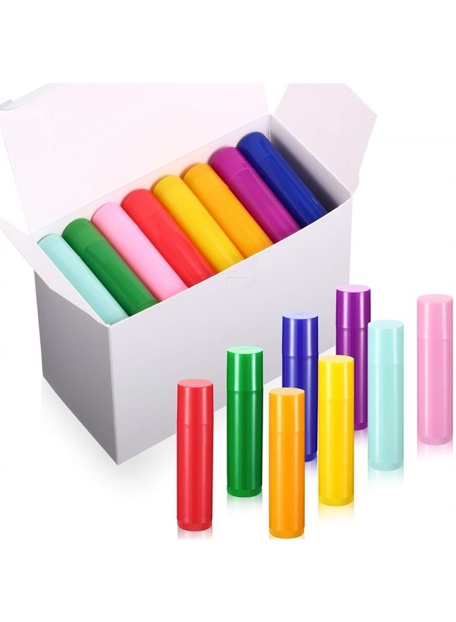 48 Pieces 5ml Empty Lip Gloss Tubes Rotatable Lip Balm Container Tubes Refillable Lip Gloss Bottles Plastic Empty Lip Balm Containers Lipstick Tubes DIY Lip Gloss Balm Tube Holder, 8 Colors