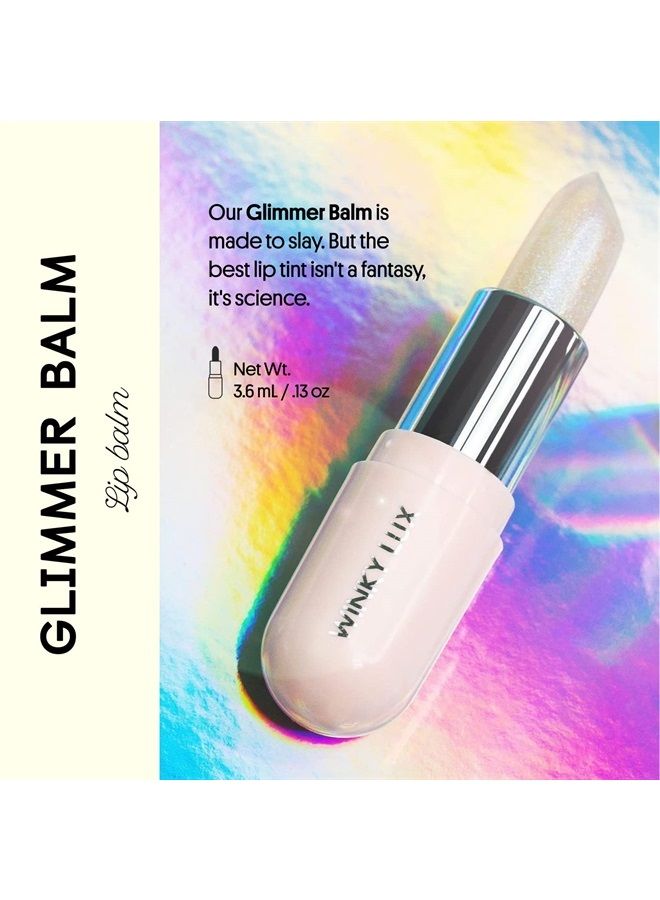 Glimmer Balm, pH Tinted Lip Balm, Color Changing Lipstick and Vegan Hydrating Lip Balm, Rose