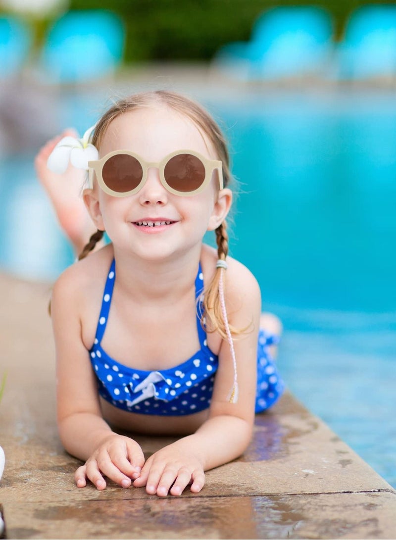 Kids Round Sunglasses Cute Circle Sunglasses for Baby Toddler Infant Polarized Bright Color Frame Sunglasses Kids Sunglasses Retro Outdoor Beach Glasses Sunglasses for Girls Boys Costume 6 Pairs
