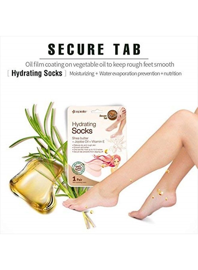 Hydrating Hand & Foot Masks (Glove & Socks 12pk) for Dry Hand, Dry & Cracked Heel | Spa Day | Shea Butter + Jojoba Oil + Vitamin E, Beauty Mothers Day Gifts