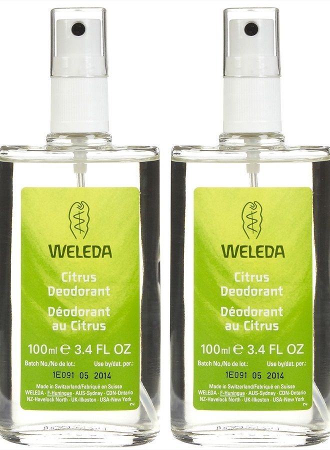 Refreshing Non-Aerosol Deodorant Spray, Citrus - 3.4 Fl Oz (Pack of 2)
