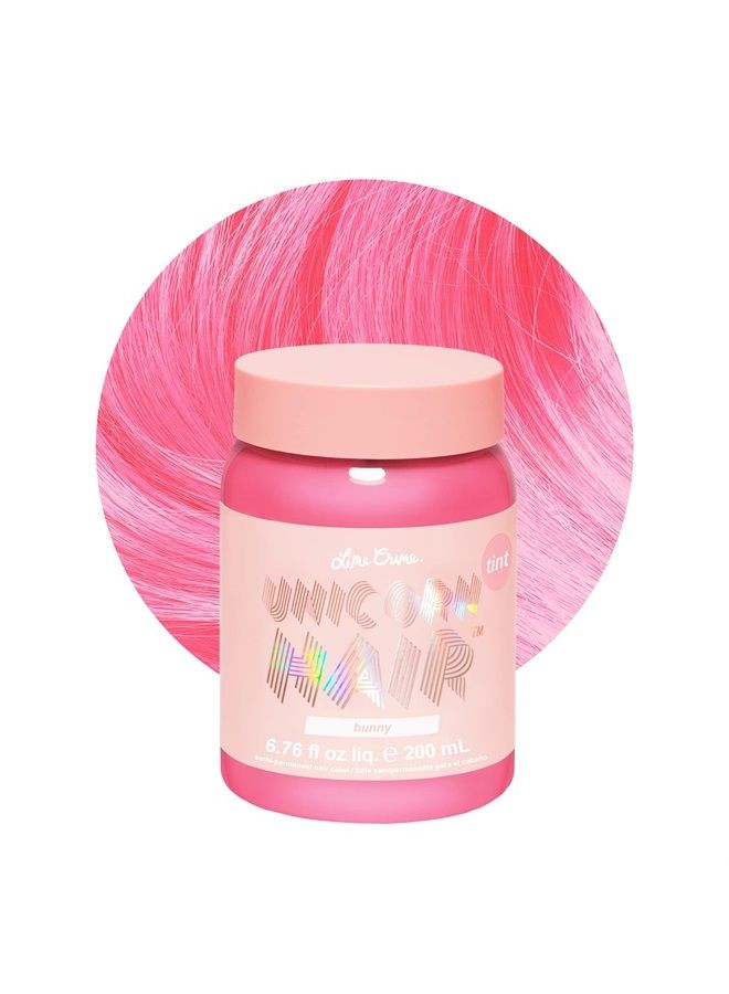 Pastel Colored Unicorn Hair Tint, Bunny (Pastel Baby Pink) - Damage-Free Semi-Permanent Hair Color Conditions & Moisturizes - Temporary Hair Dye Kit Has Sugary Citrus Vanilla Scent - Vegan