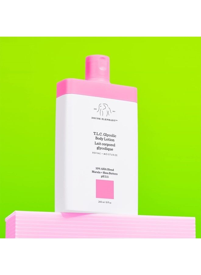 T.L.C. Glycolic Body Lotion with Marula and Shea Butters. Refining and Moisturizing for Healthy Skin (240 mL / 8 Fl Oz)