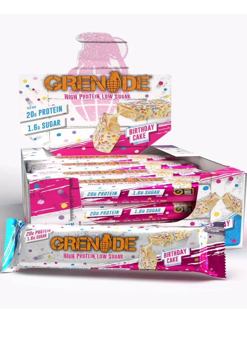 Grenade High Protein Bar Birthday Cake Pack of 12