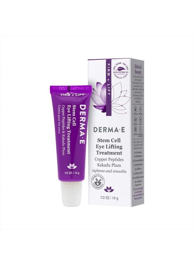 Stem Cell Lifting Eye Treatment – Multi Action Firming and Tightening Under Eye and Upper Eyelid Cream - Hydrating and Revitalizing Moisturizer, 1/2oz / 14g