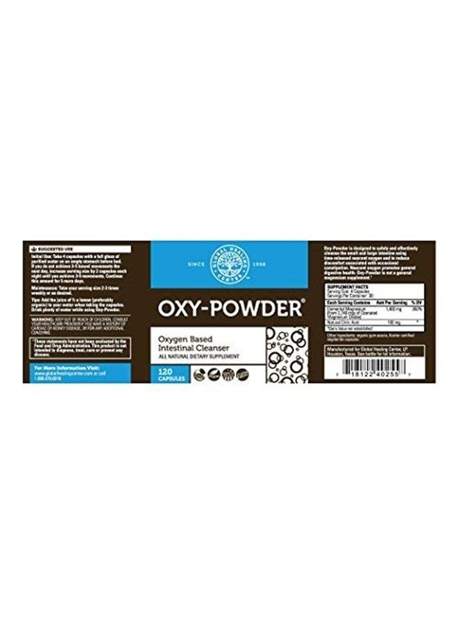 Oxy-Powder Colon Cleanse Detox - Oxygen Based Safe and Natural Intestinal Cleanser, 120 Count (Pack of 2)