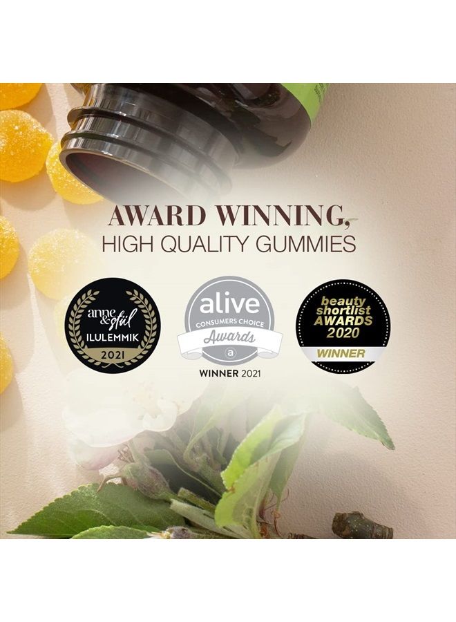 Apple Cider Gummies | Vegan Chewable ACV Wellness Supplement | No Vinegar Taste | Contains Mother Strain | 60 Count (Pack of 1)