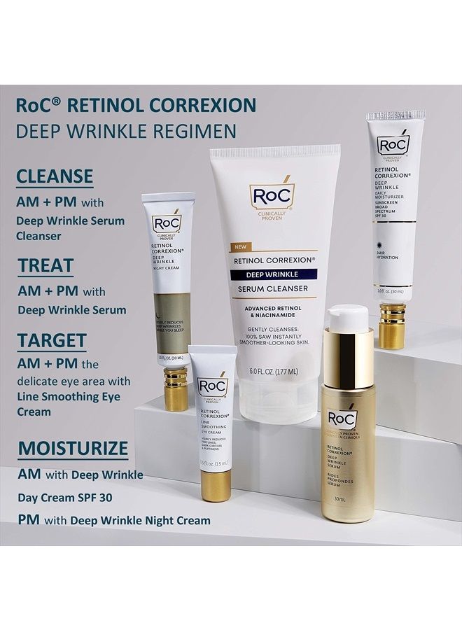 Retinol Correxion Deep Wrinkle Retinol Face Serum with Ascorbic Acid, Daily Anti-Aging Skin Care Treatment for Fine Lines, Dark Spots, Acne Scars, 1 Ounce (Packaging May Vary)