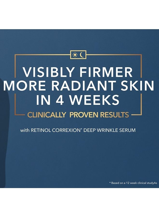 Retinol Correxion Deep Wrinkle Retinol Face Serum with Ascorbic Acid, Daily Anti-Aging Skin Care Treatment for Fine Lines, Dark Spots, Acne Scars, 1 Ounce (Packaging May Vary)