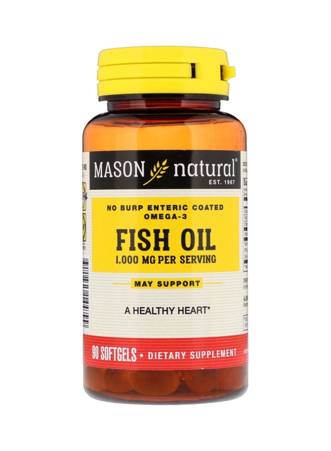 Omega-3 Fish Oil 1000 mg Dietary Supplement - 90 Softgels