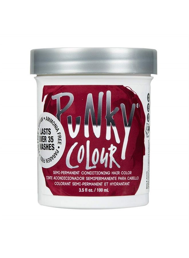 Red Wine Semi Permanent Conditioning Hair Color, Non-Damaging Hair Dye, Vegan, PPD and Paraben Free, Transforms to Vibrant Hair Color, Easy To Use and Apply Hair Tint, lasts up to 35 washes, 3.5