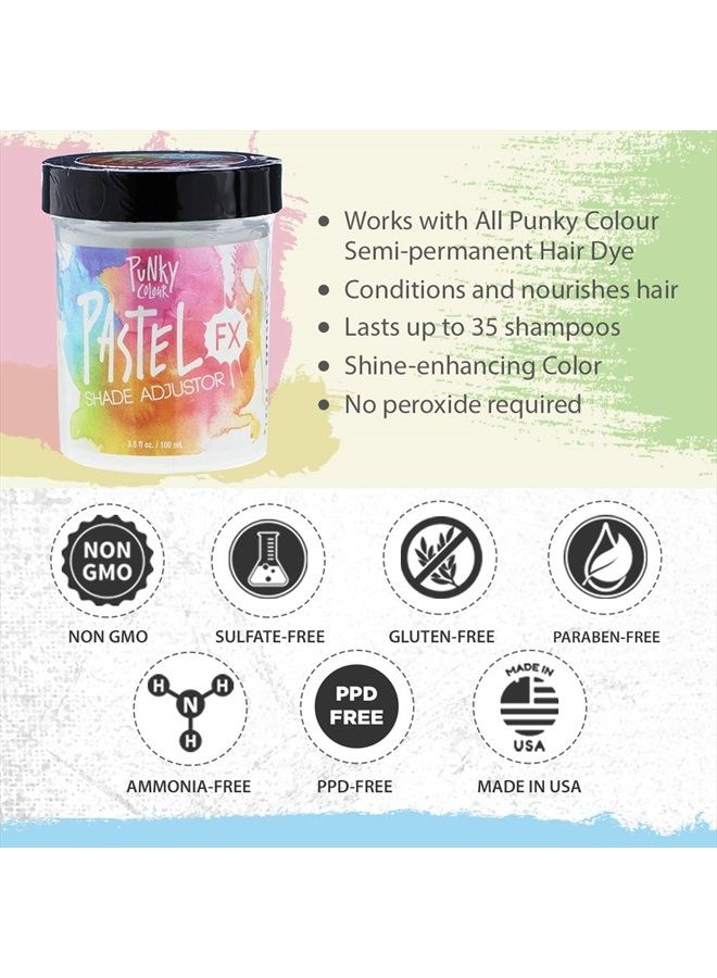 PastelFX Shade Adjustor Semi Permanent Conditioning Hair Color, Vegan, PPD and Paraben Free, lasts up to 25 washes, 3.5oz