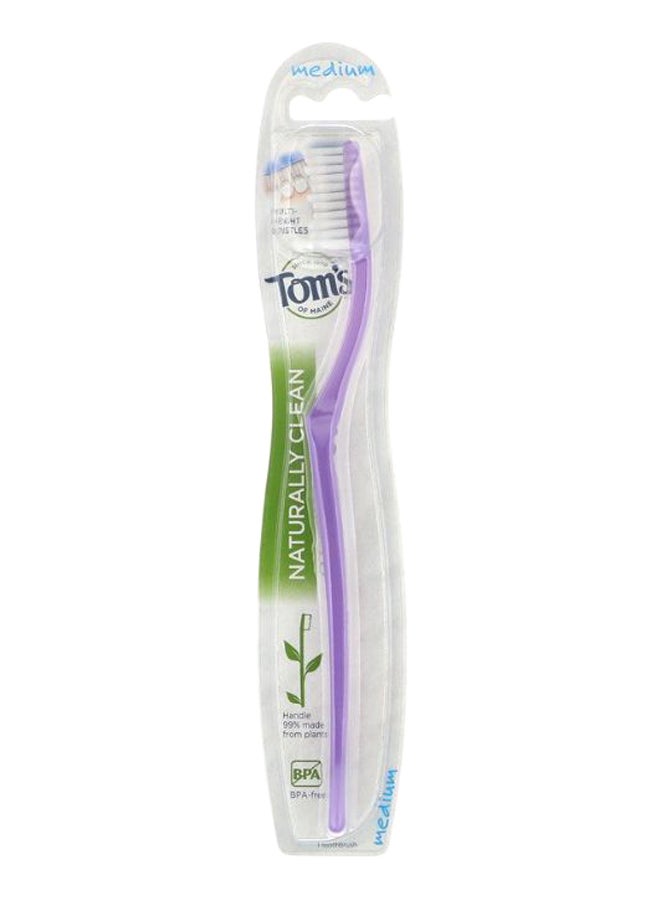 Naturally Clean Toothbrush White/Purple