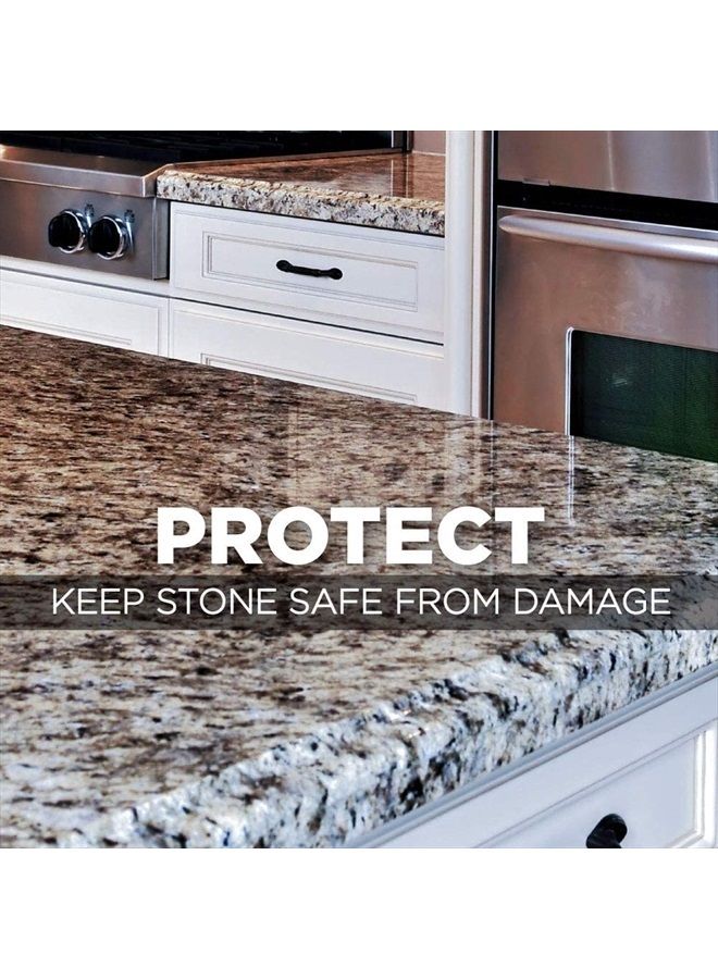 Granite Stone Clean, Polish and Protect - 24 Ounce - Streak-Free, pH Neutral Formula for Daily Use on Interior and Exterior Natural Stone
