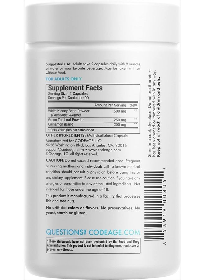 Keto Carb, White Kidney Bean, Green Tea & Cinnamon Bark Supplement, Triple Action Keto Cheat Vegan Pills, Ketogenic, Low Carb Diet Sugar, 3 Months Supply, Non-GMO, Gluten-Free, 180 Capsules