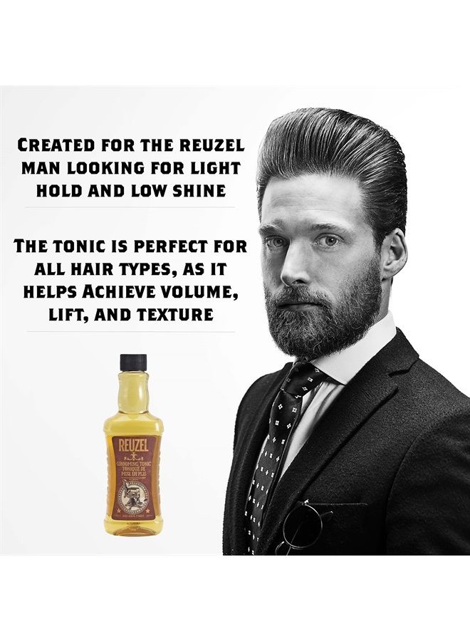 Reuzel Grooming Tonic, Hair Oil Treatment For Men, 11.83 oz