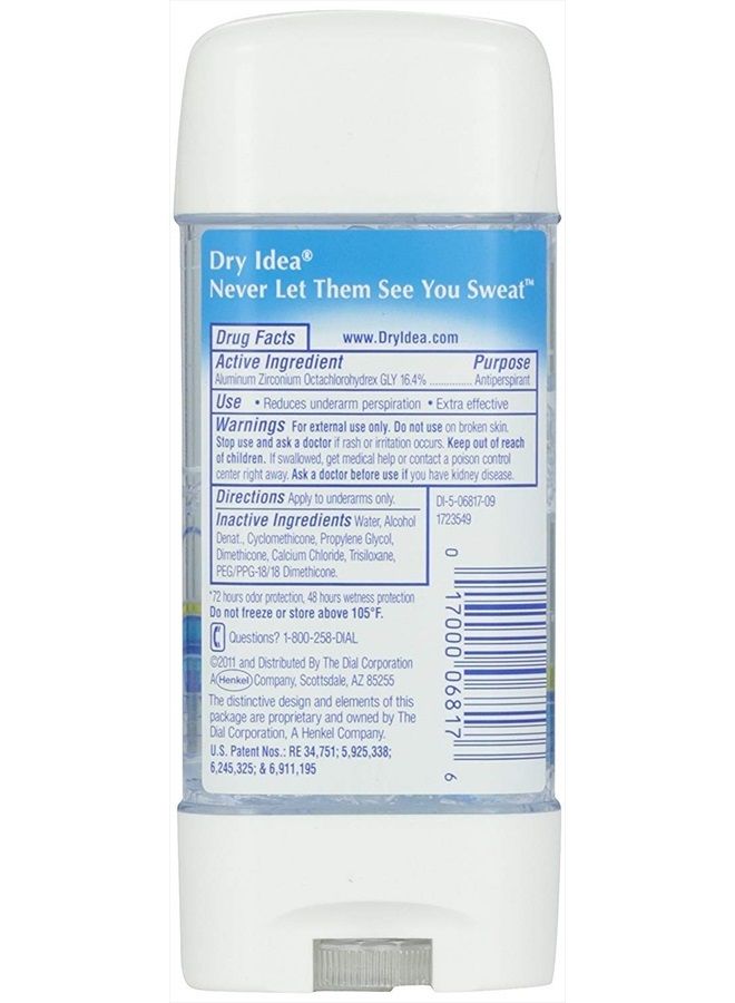 Advanced Dry Antiperspirant & Deodorant, Clear Gel, Unscented 3 Oz - (Value Pack of 3)