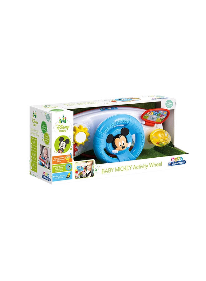 17213 Baby Mickey Stroller Steering Wheel-17213, Multi-Coloured