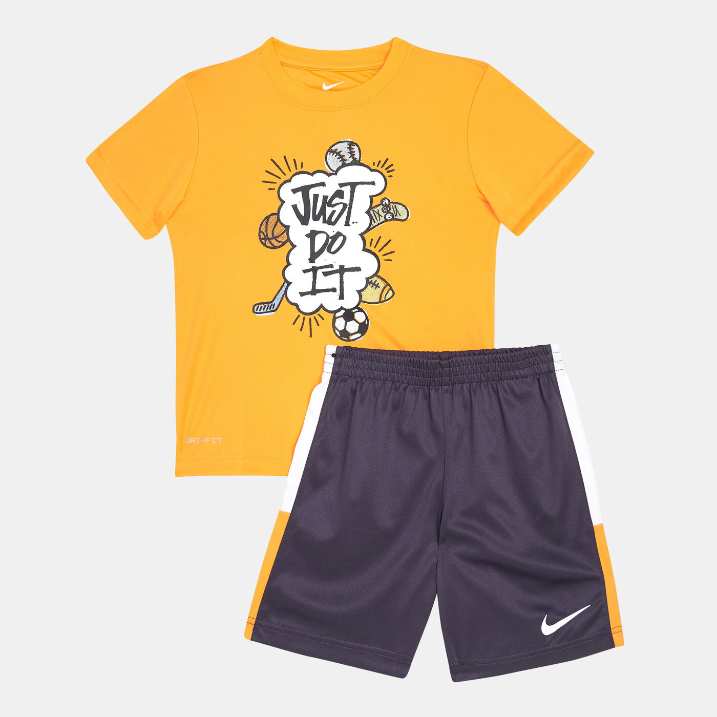 Kids' Dri-FIT Blocked T-Shirt And Shorts Set (Younger Kids)