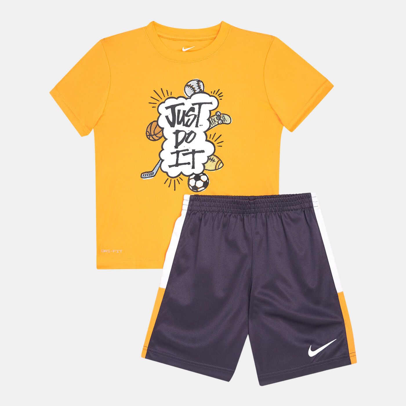 Kids' Dri-FIT Blocked T-Shirt And Shorts Set (Baby And Toddler)