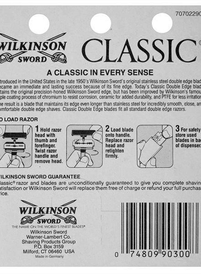 Classic Double Edge Razor Blades- (Pack of Two)