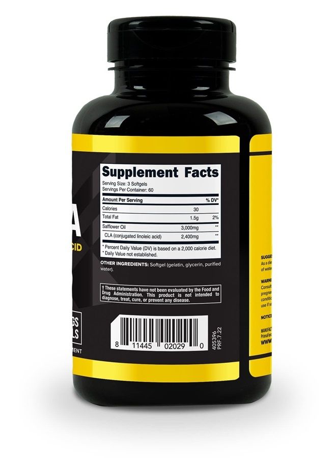 CLA 2400 mg per Serving (180 softgels) Weight Management Supplement for Men and Women, Non-Stimulating, Non-GMO & Gluten Free