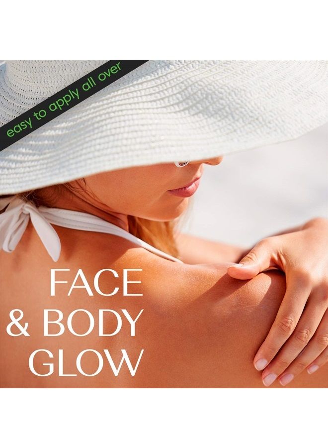 Self Tanner Sunless Bronzer Californium Natural and Organic Ingredients for Safe Alternative to Sun Tanning for Body and Face (8 Ounce) (Californium)