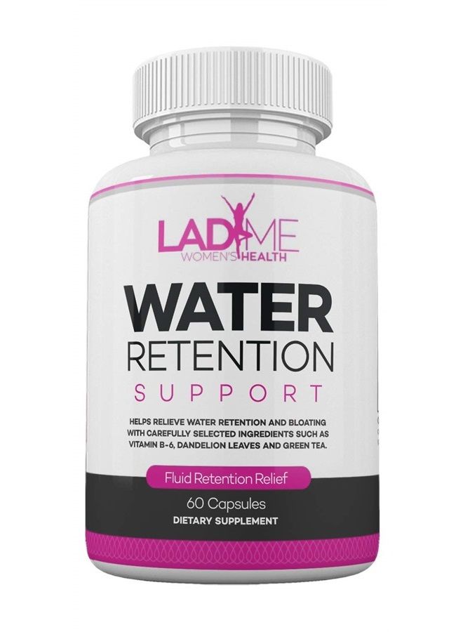 Water Retention Pills for Women Bloating Relief with Vitamin B6, Dandelion & Green Tea Natural Diuretic for Water Draining, Bloating & Swelling Detox Capsules - 60 Caps (2 Months Supply) - by LadyMe