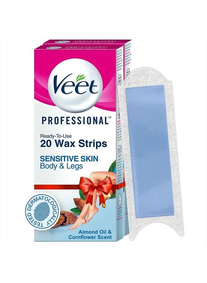 Full Body Waxing Kit for Sensitive Skin - 20 Strips (Pack of 2)