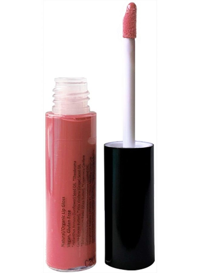 100% Natural Lip Gloss, Organic, Vegan, Gluten Free, Cruelty Free, Made in the USA, 0.18 oz. (Tickled)