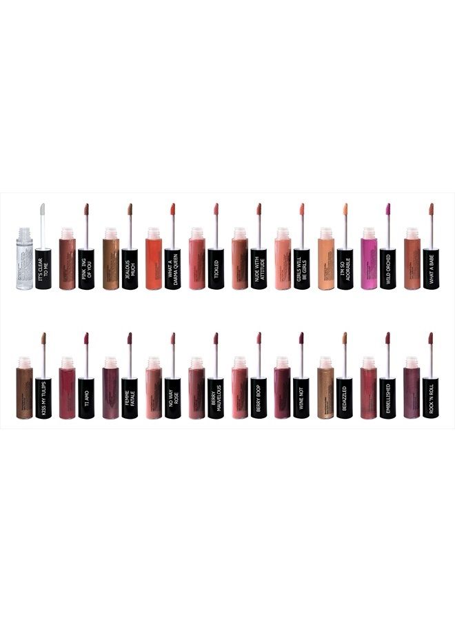 100% Natural Lip Gloss, Organic, Vegan, Gluten Free, Cruelty Free, Made in the USA, 0.18 oz. (Tickled)