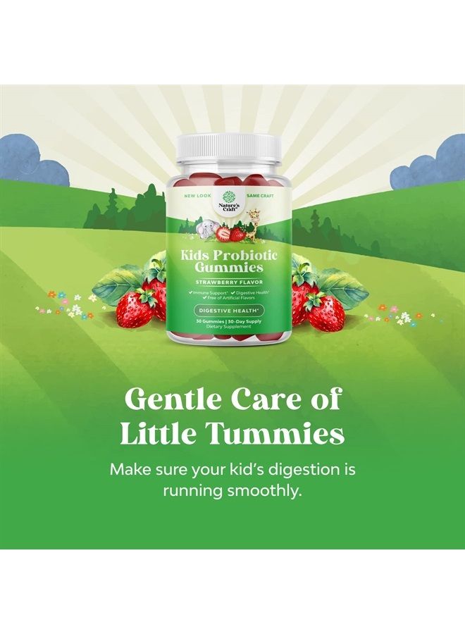 Immune Booster Kids Probiotic Gummies - Bacillus Subtilis Probiotic for Kids Upset Stomach Body Cleanse Immune Boost and Colon Detox - Constipation Relief and Digestive Health Kids Vitamins Gummy