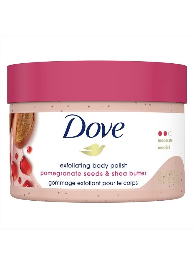 Scrub Pomegranate & Shea Butter For Silky, Soft Skin Body Scrub Exfoliates and Provides Lasting Nourishment 10.5 oz
