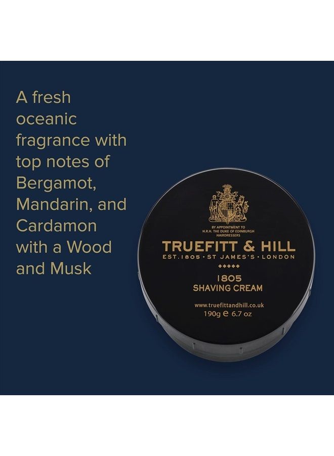 Shaving Cream Bowl - 1805 | Smooth Glide for Close, Yet Comfortable Hydrating Shave (6.7 ounces)
