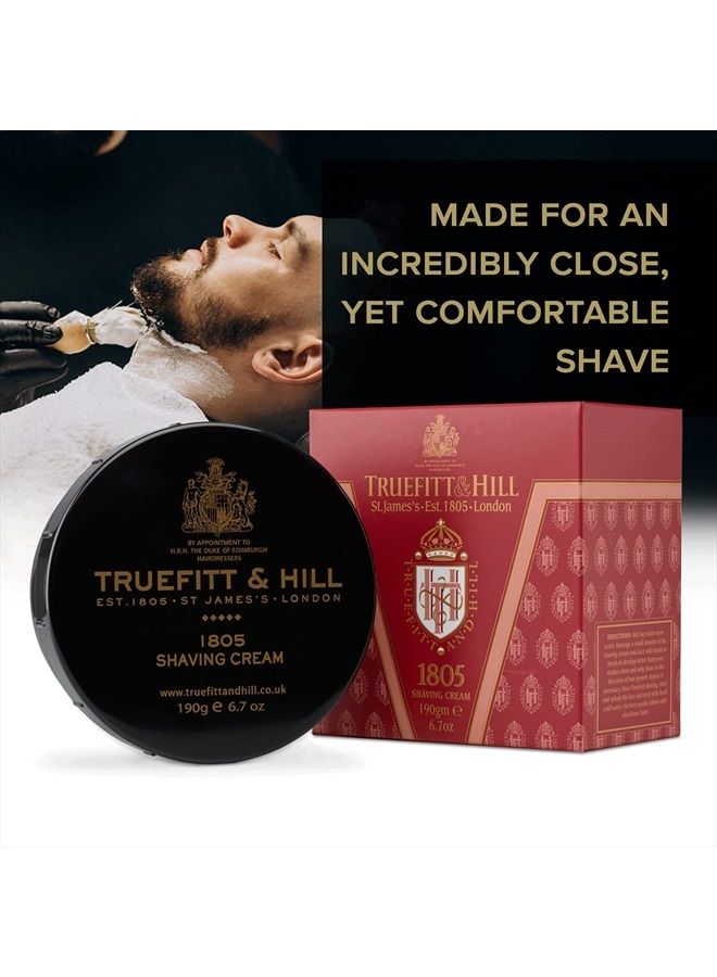 Shaving Cream Bowl - 1805 | Smooth Glide for Close, Yet Comfortable Hydrating Shave (6.7 ounces)