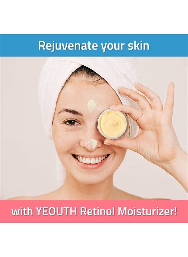 Retinol Face Moisturizer with Hyaluronic Acid, Moisturizer Face Cream for Wrinkle & Dark Spot, Night Cream Moisturizer Face Care, Anti Aging Facial Skin Care Products for Women & Men