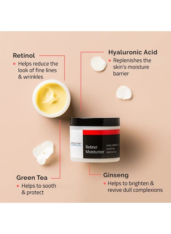 Retinol Face Moisturizer with Hyaluronic Acid, Moisturizer Face Cream for Wrinkle & Dark Spot, Night Cream Moisturizer Face Care, Anti Aging Facial Skin Care Products for Women & Men
