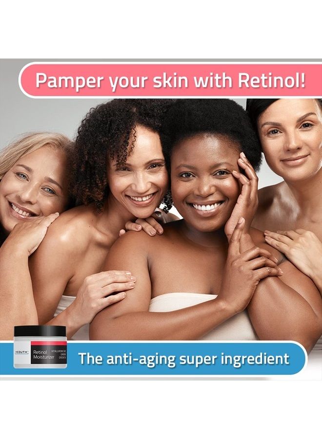 Retinol Face Moisturizer with Hyaluronic Acid, Moisturizer Face Cream for Wrinkle & Dark Spot, Night Cream Moisturizer Face Care, Anti Aging Facial Skin Care Products for Women & Men