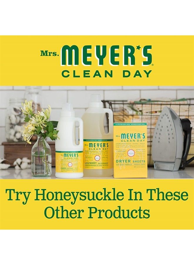 Mrs. Meyer's Hand Lotion for Dry Hands, Non-Greasy Moisturizer Made with Essential Oils, Honeysuckle, 12 oz