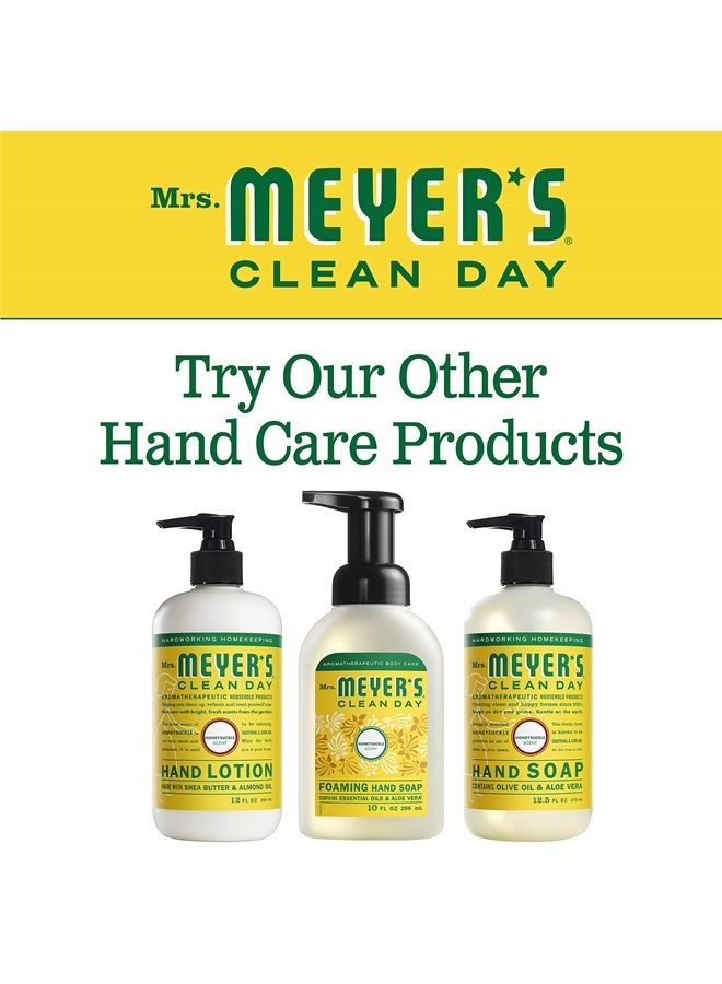 Mrs. Meyer's Hand Lotion for Dry Hands, Non-Greasy Moisturizer Made with Essential Oils, Honeysuckle, 12 oz