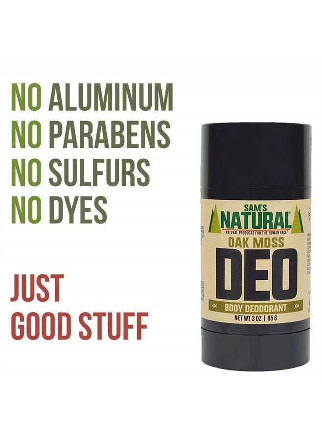 Deodorant - Oak Moss - Aluminum Free DEO - No phthalates, parabens, sulfates, or dyes - Made in New Hampshire - For Men, Women, Unisex - Vegan, Cruelty Free - 3 oz